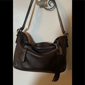 Vintage Coach East West Legacy tassel bag